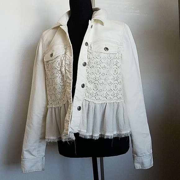 denim and lace jacket